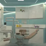 Projeto de Arquitetura Para Consultório Odontológico com Cadeira de Dentista e Armários